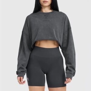 Oner Active Gray Cropped Sweatshirt